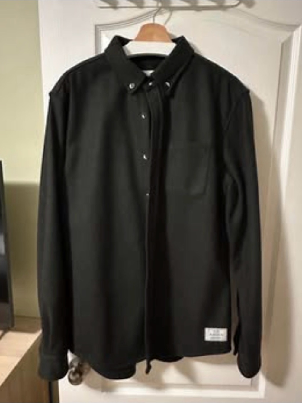 Men’s ANIAN Modern Melton Wool Shirt (XXL). Like new. Never worn. Fits slim, lik